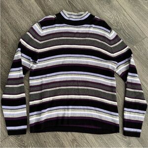 KAREN SCOTT Women’s Striped Mock Neck Sweater